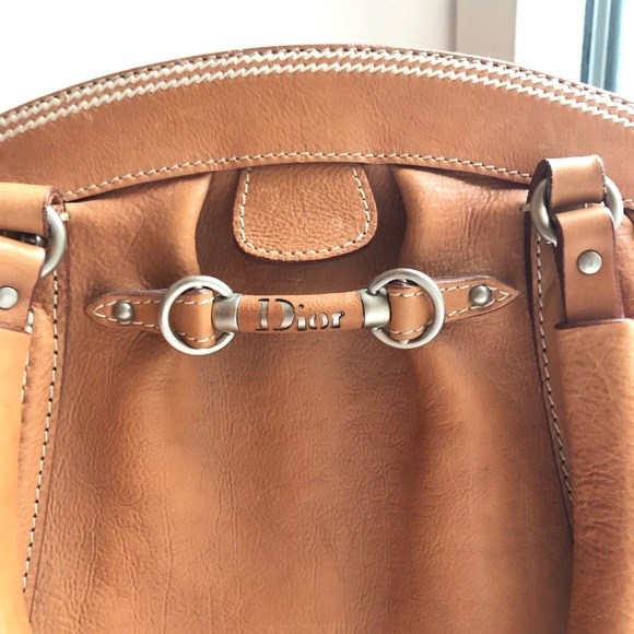 Dior Light Brown Leather Bag Medium Size - Picture 2 of 6